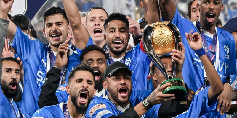 Al Hilal ăn mừng chức vô địch Saudi Pro League mùa giải 2021/2022